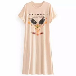 Cream Journey Revelation Graphic T-Shirt Dress